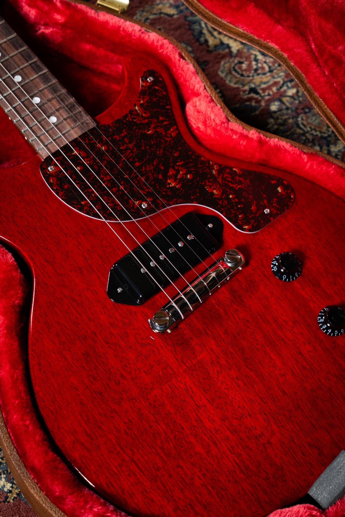 Gibson Les Paul Junior Double Cut - Tortoise Pickguard - Vintage Cherry