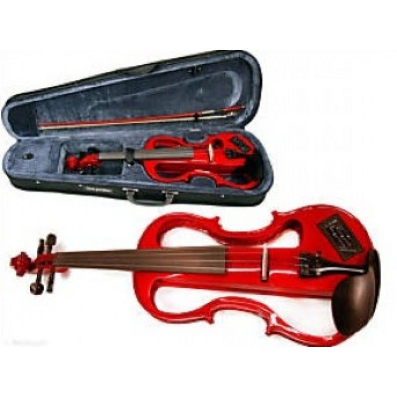 Carlo Giordano Electric Violin 4/4 - Red (EV202CRD4/4)