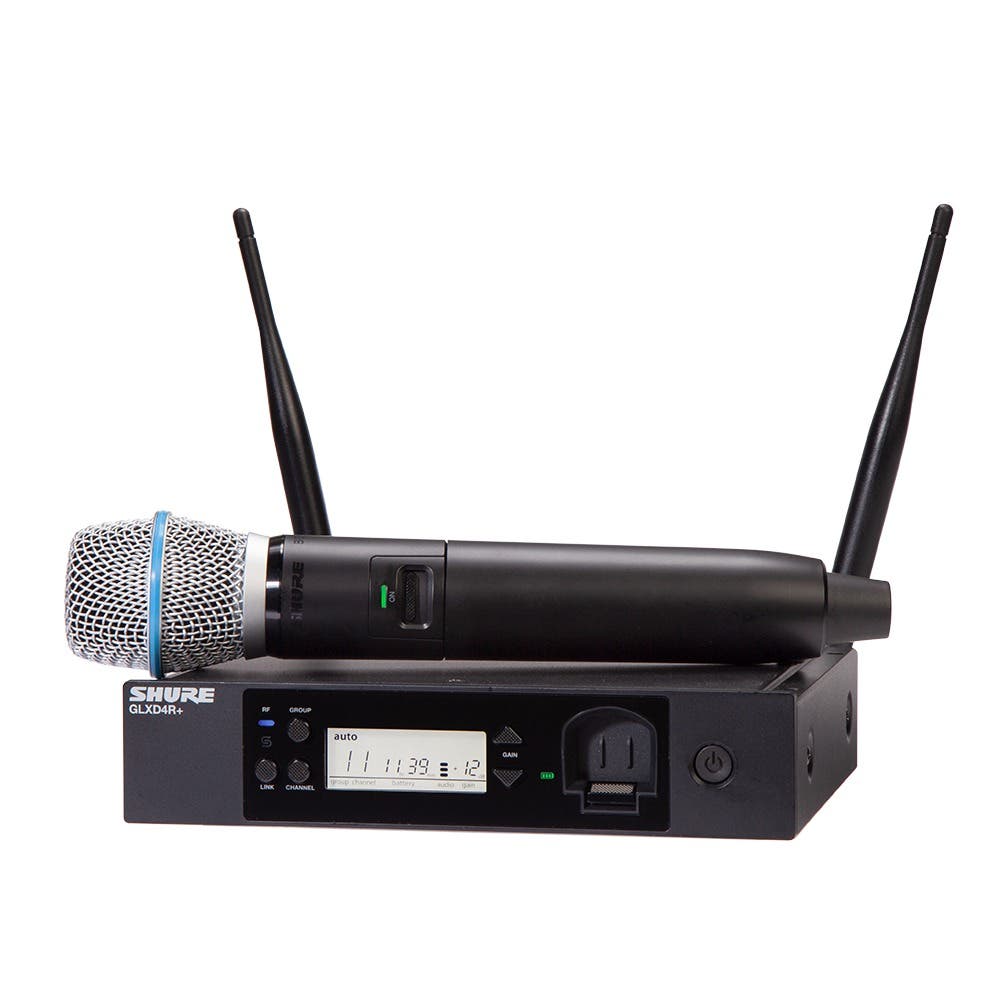 Shure GLX-D24R+B87A Wireless Digital Handheld Mic System w/Beta87A Mic