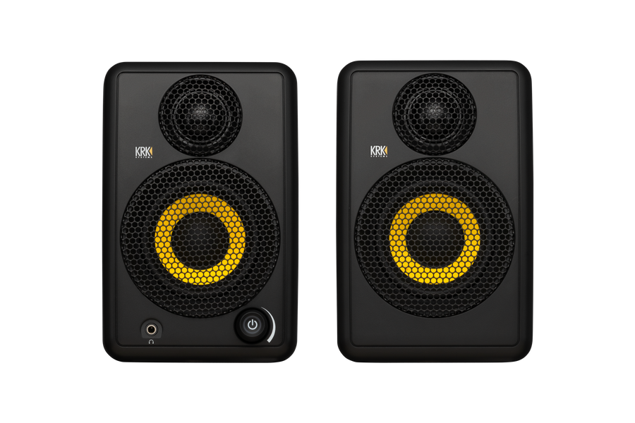 KRK GoAux3 Portable Studio Monitors w/Stands + Transport Bag