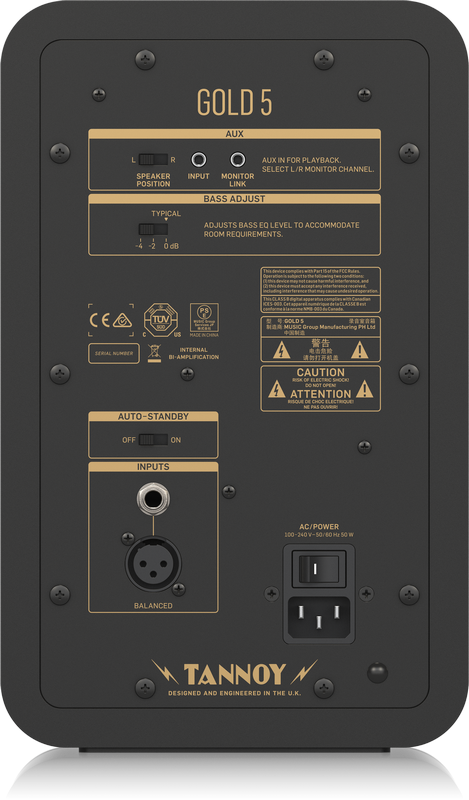 Tannoy Gold 5 5" Nearfield Studio Monitor (Single)