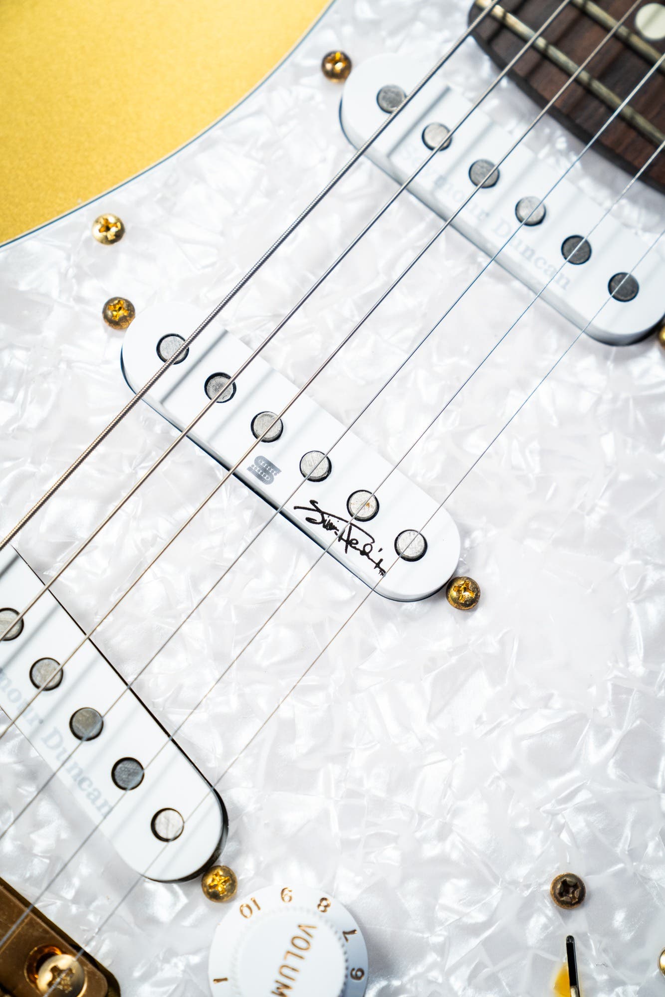 Partscaster - Lincoln Brewster Strat Body / Full RW Neck / Vegatrem / Gilmour & Hendrix Pickups w/DLX Case - Aztec Gold - Pre-Owned