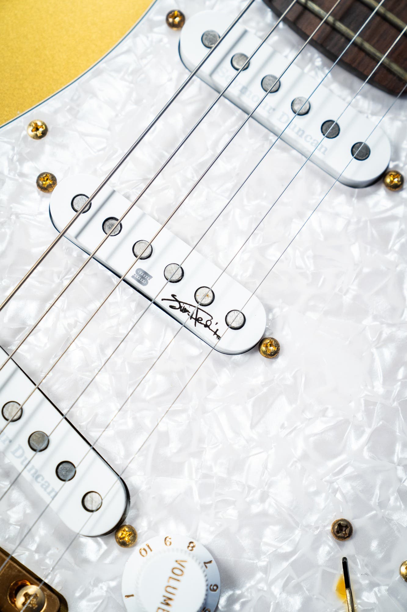 Partscaster - Lincoln Brewster Strat Body / Full RW Neck / Vegatrem / Gilmour & Hendrix Pickups w/DLX Case - Aztec Gold - Pre-Owned