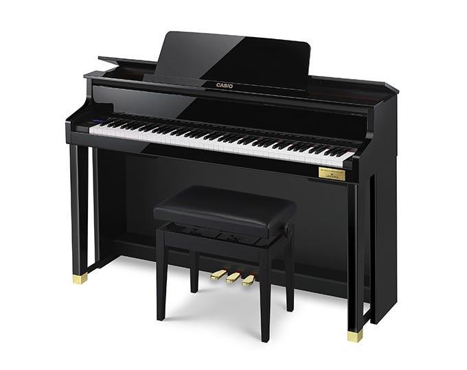 Casio GP-510 Hybrid Grand Digital Piano w/Matching Bench - Black Polish