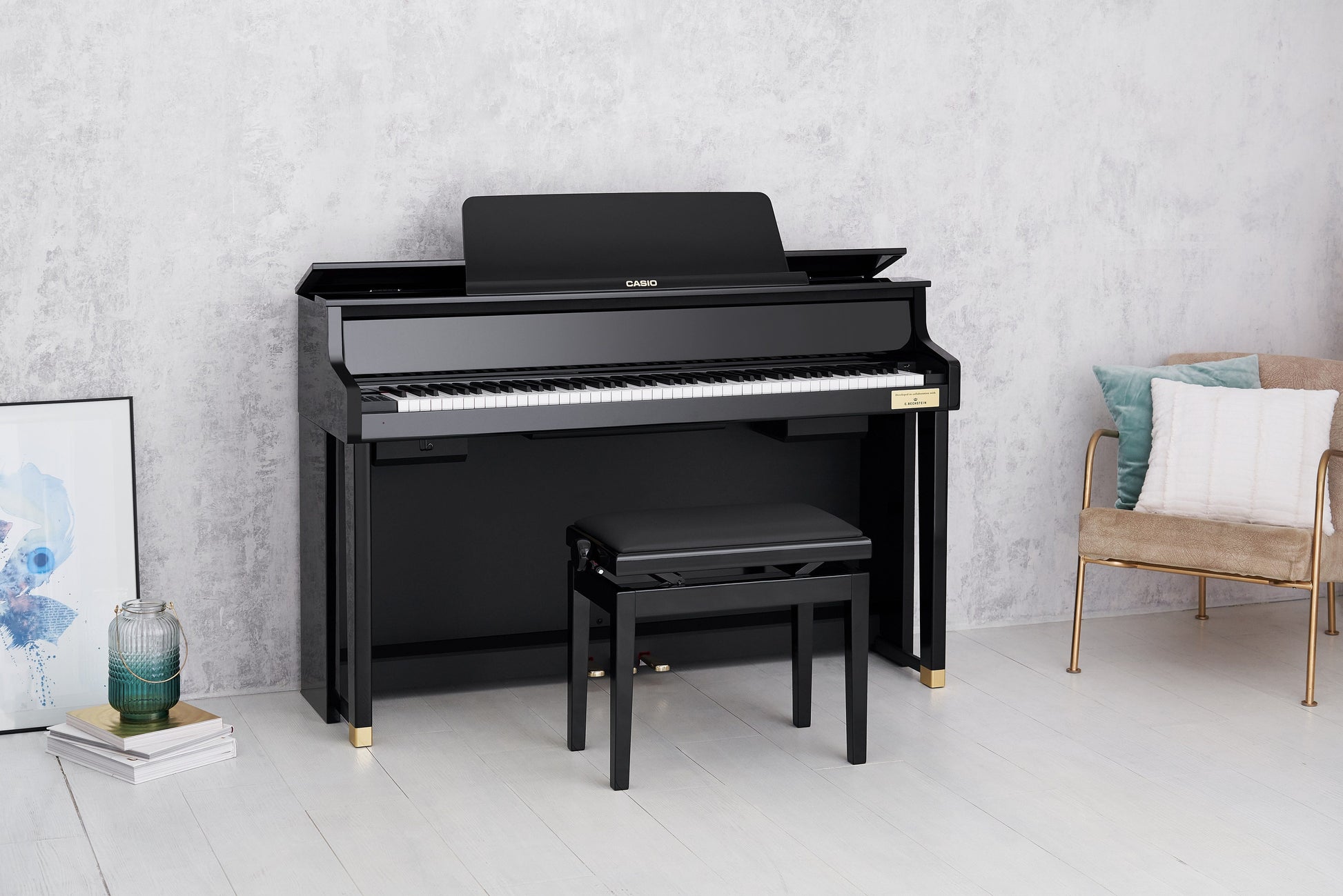 Casio GP-510 Grand Hybrid Digital Piano w/Matching Bench - Black Polish