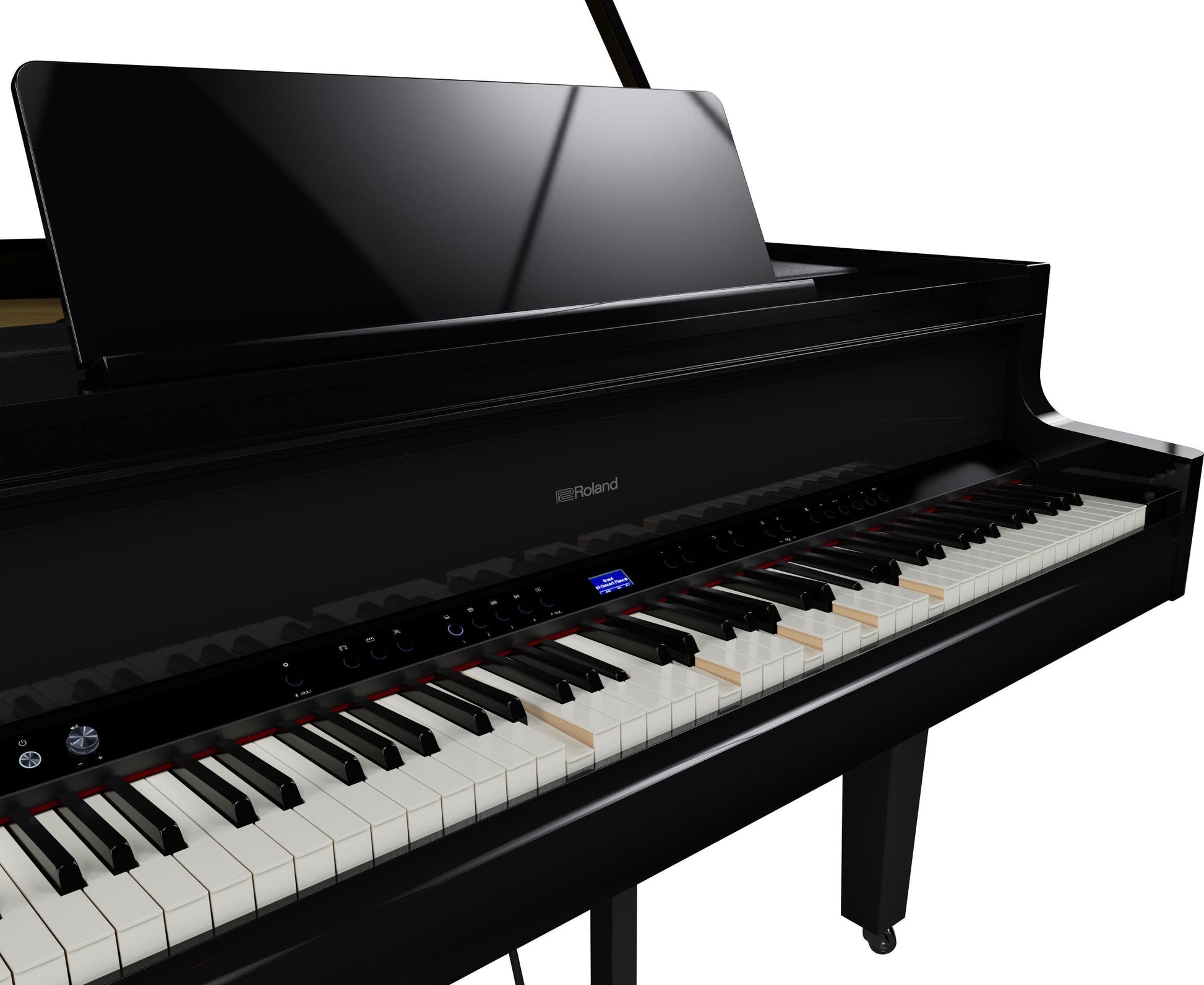 Roland GP9MPE Mini Digital Grand Piano w/Moving Keys + Matching Bench - Polished Ebony