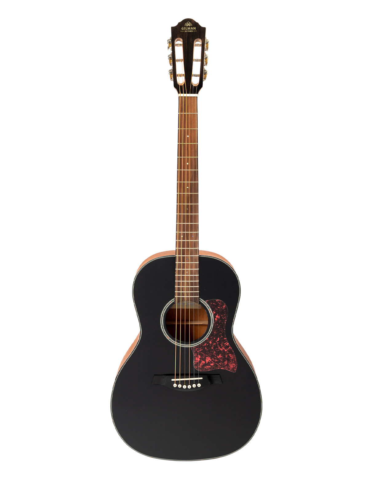 Gilman GPA10BK 00 Parlour Acoustic Guitar - Black
