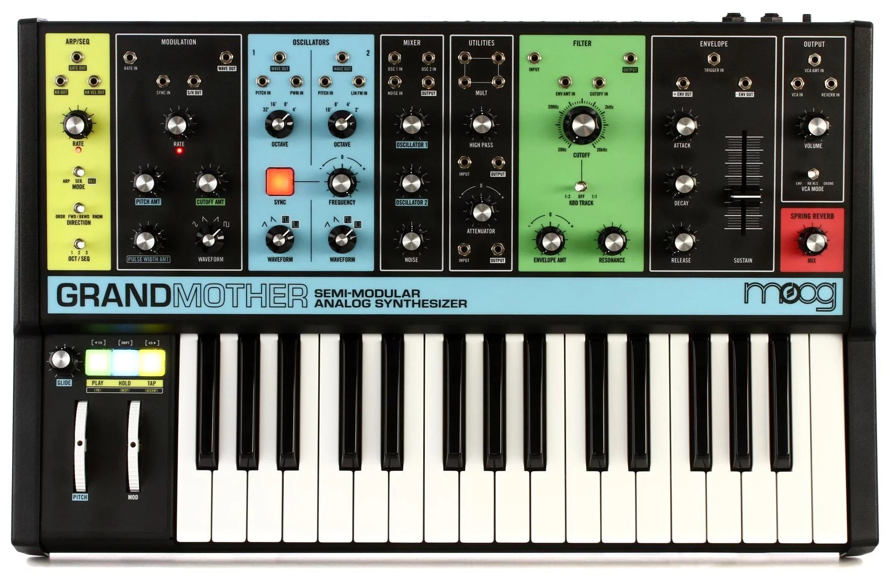 Moog Grandmother Semi-modular Analog Synthesizer