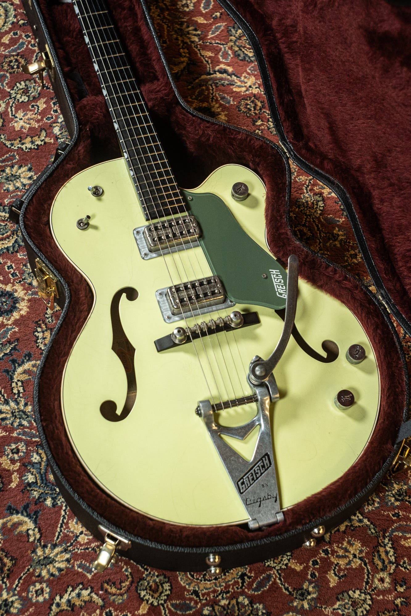 Gretsch USA G6118-R-CST Anniversary Relic Stephen Stern Masterbuilt - 2-Tone Smoke Green (#UC07030197) - Pre-Owned
