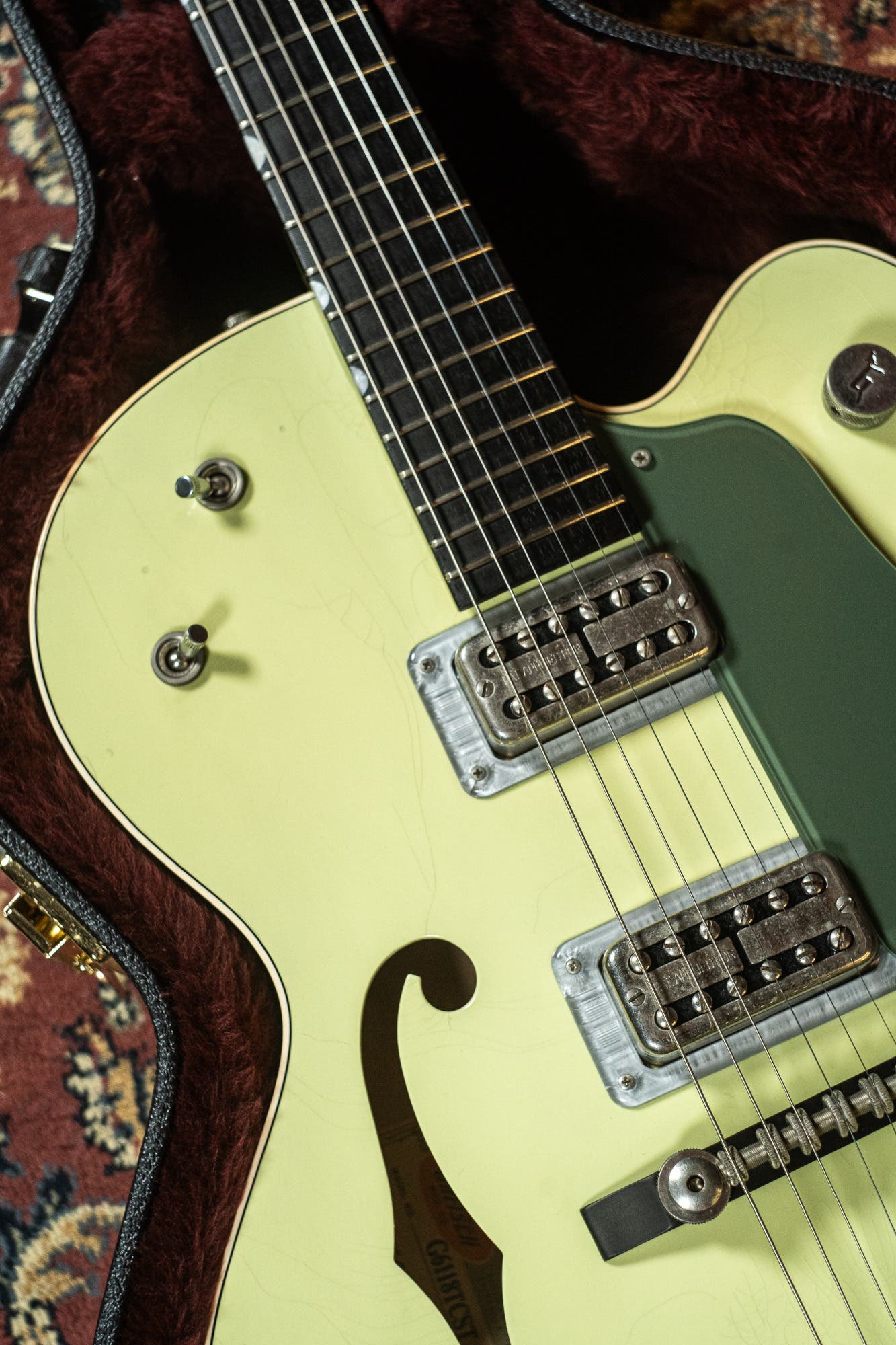 Gretsch USA G6118-R-CST Anniversary Relic Stephen Stern Masterbuilt - 2-Tone Smoke Green (#UC07030197) - Pre-Owned