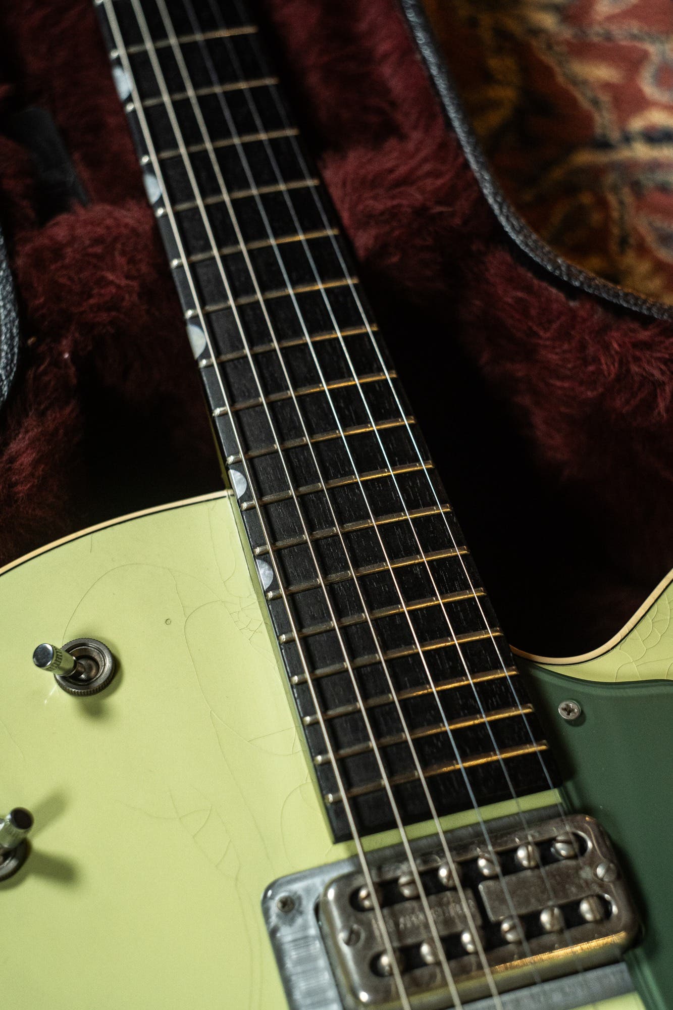 Gretsch USA G6118-R-CST Anniversary Relic Stephen Stern Masterbuilt - 2-Tone Smoke Green (#UC07030197) - Pre-Owned