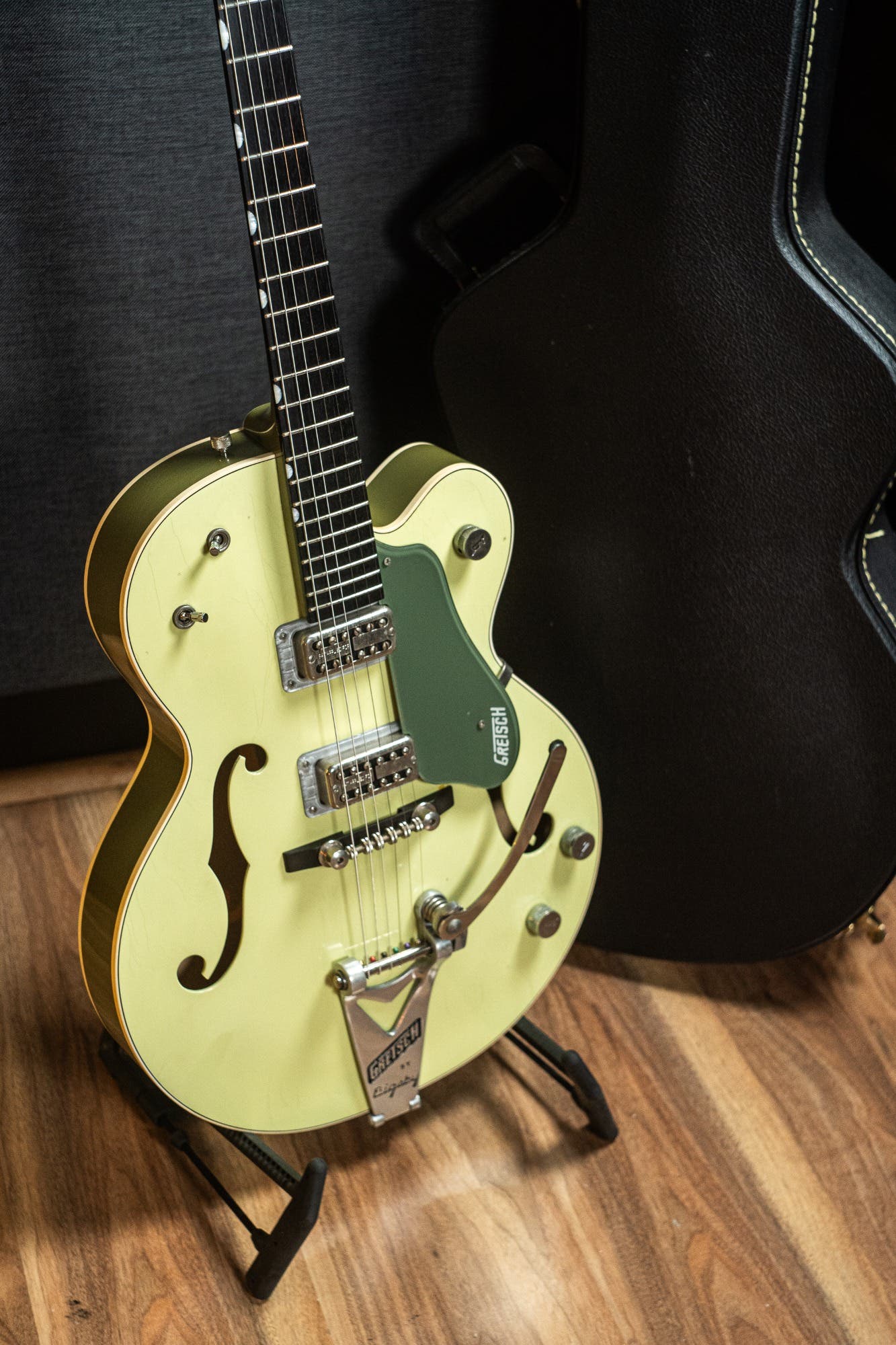 Gretsch USA G6118-R-CST Anniversary Relic Stephen Stern Masterbuilt - 2-Tone Smoke Green (#UC07030197) - Pre-Owned