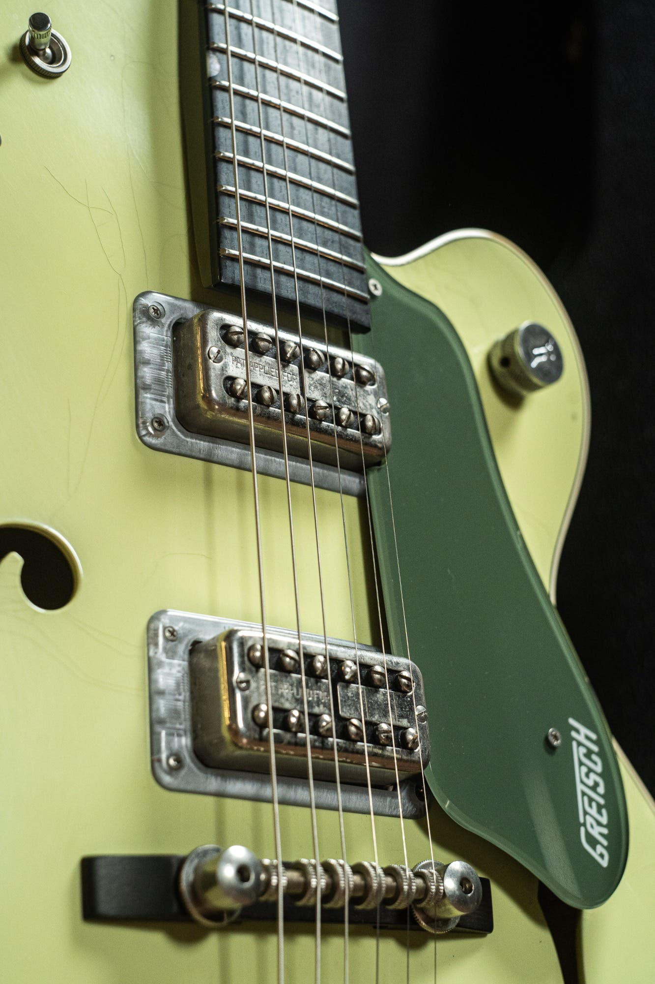 Gretsch USA G6118-R-CST Anniversary Relic Stephen Stern Masterbuilt - 2-Tone Smoke Green (#UC07030197) - Pre-Owned