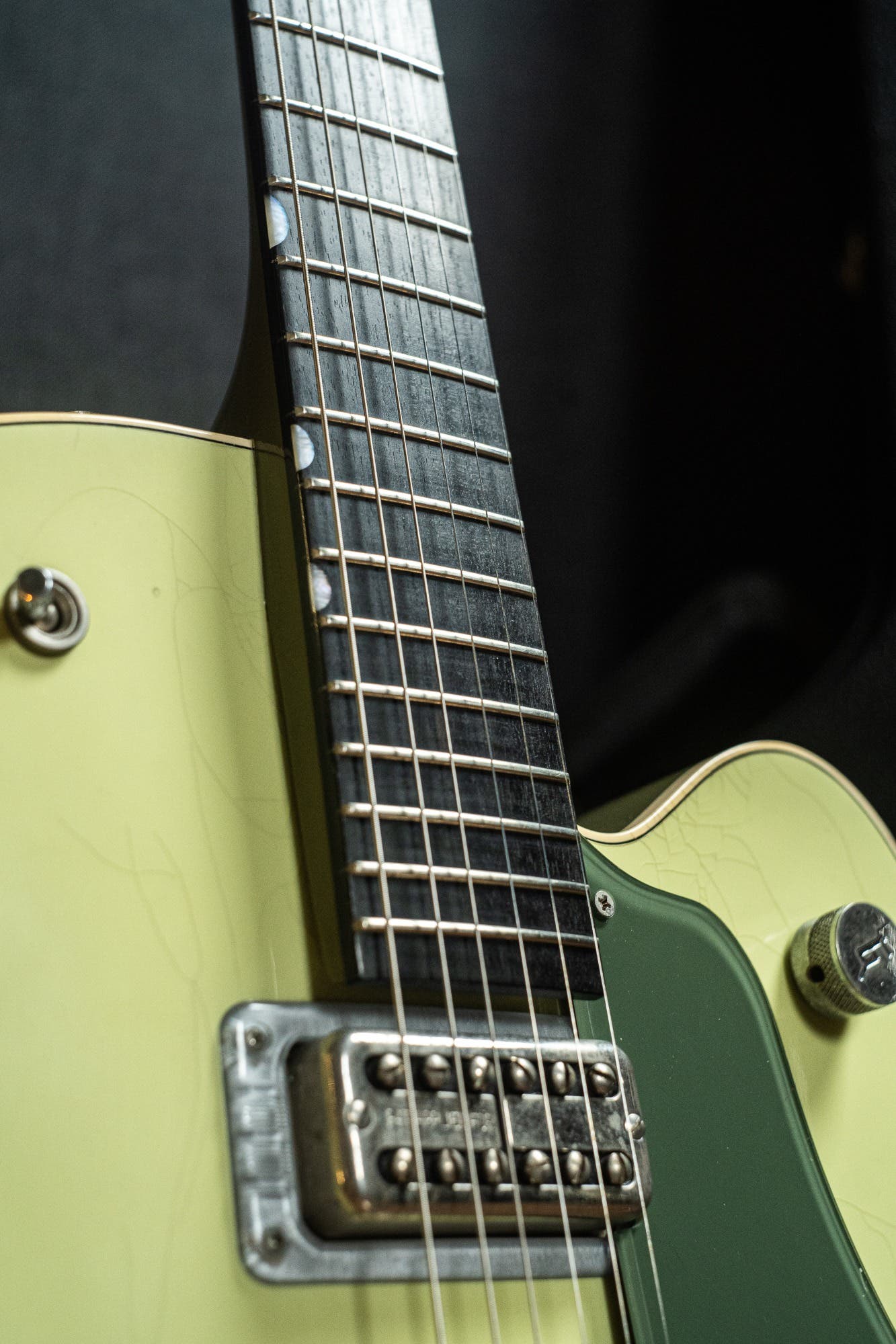 Gretsch USA G6118-R-CST Anniversary Relic Stephen Stern Masterbuilt - 2-Tone Smoke Green (#UC07030197) - Pre-Owned