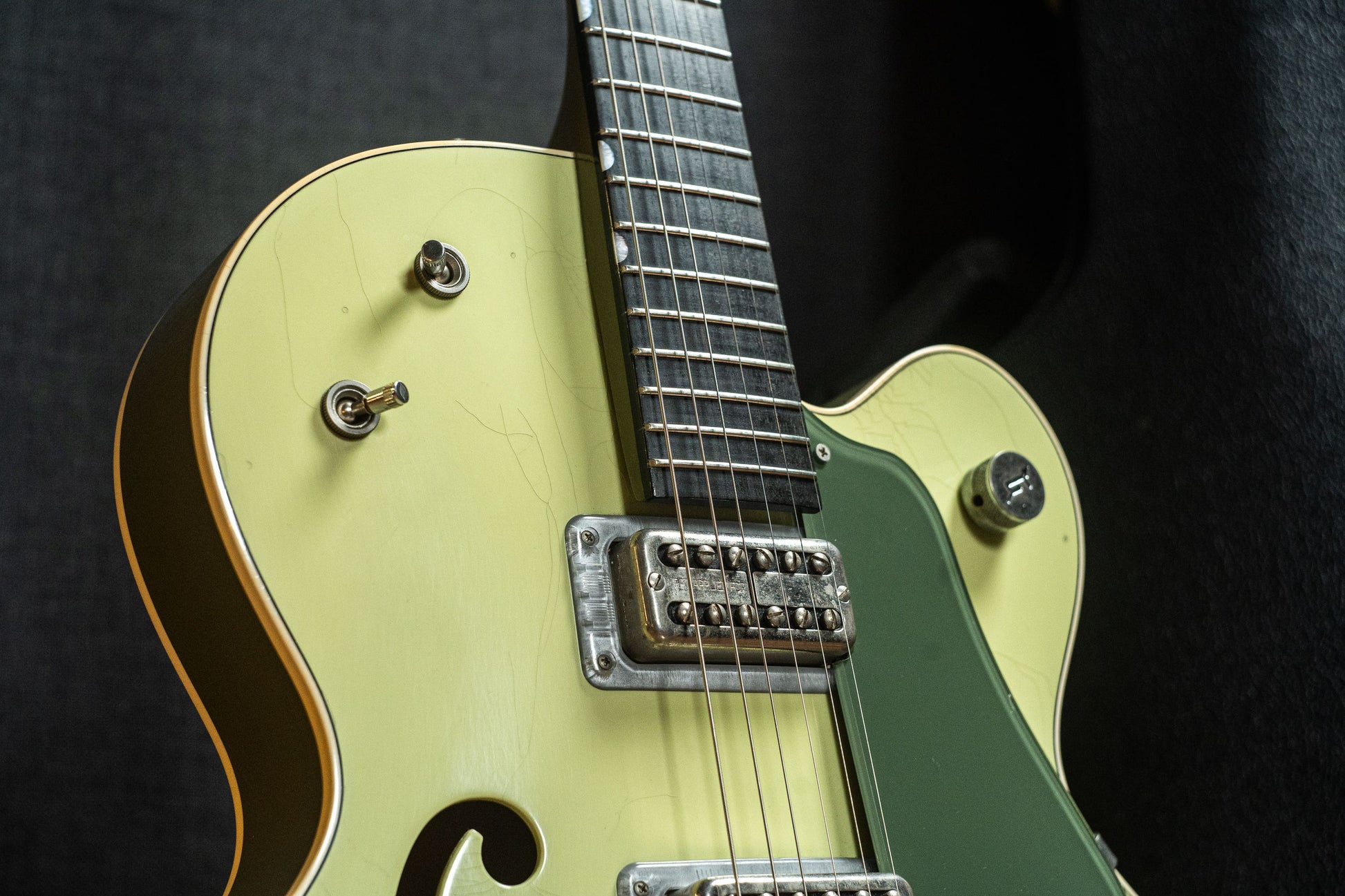 Gretsch USA G6118-R-CST Anniversary Relic Stephen Stern Masterbuilt - 2-Tone Smoke Green (#UC07030197) - Pre-Owned