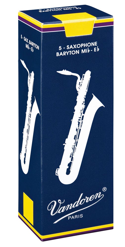Vandoren traditional baritone sax reeds - box of 5 - strength 4.0