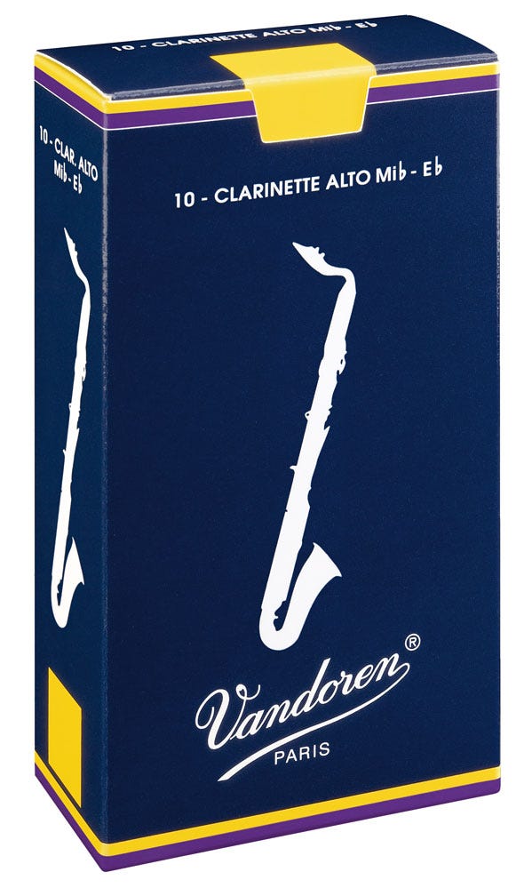 Vandoren traditional eb alto clarinet reeds - box of 10 - strength 2.5