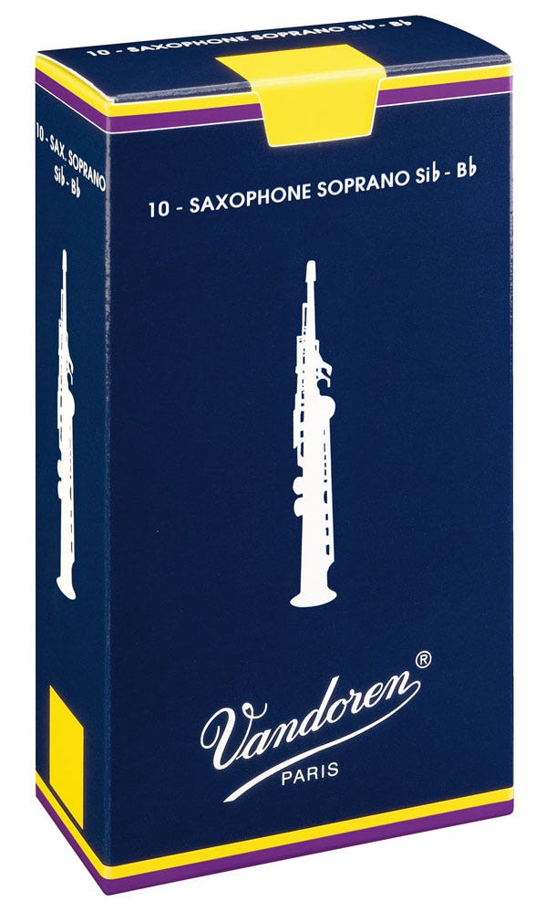 Vandoren Traditional Soprano Sax reeds - 2.5 box of 10
