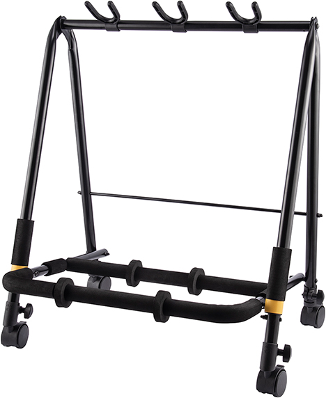 Hercules GS523BPLUS 3-Guitar Rack w/ add-on Casters