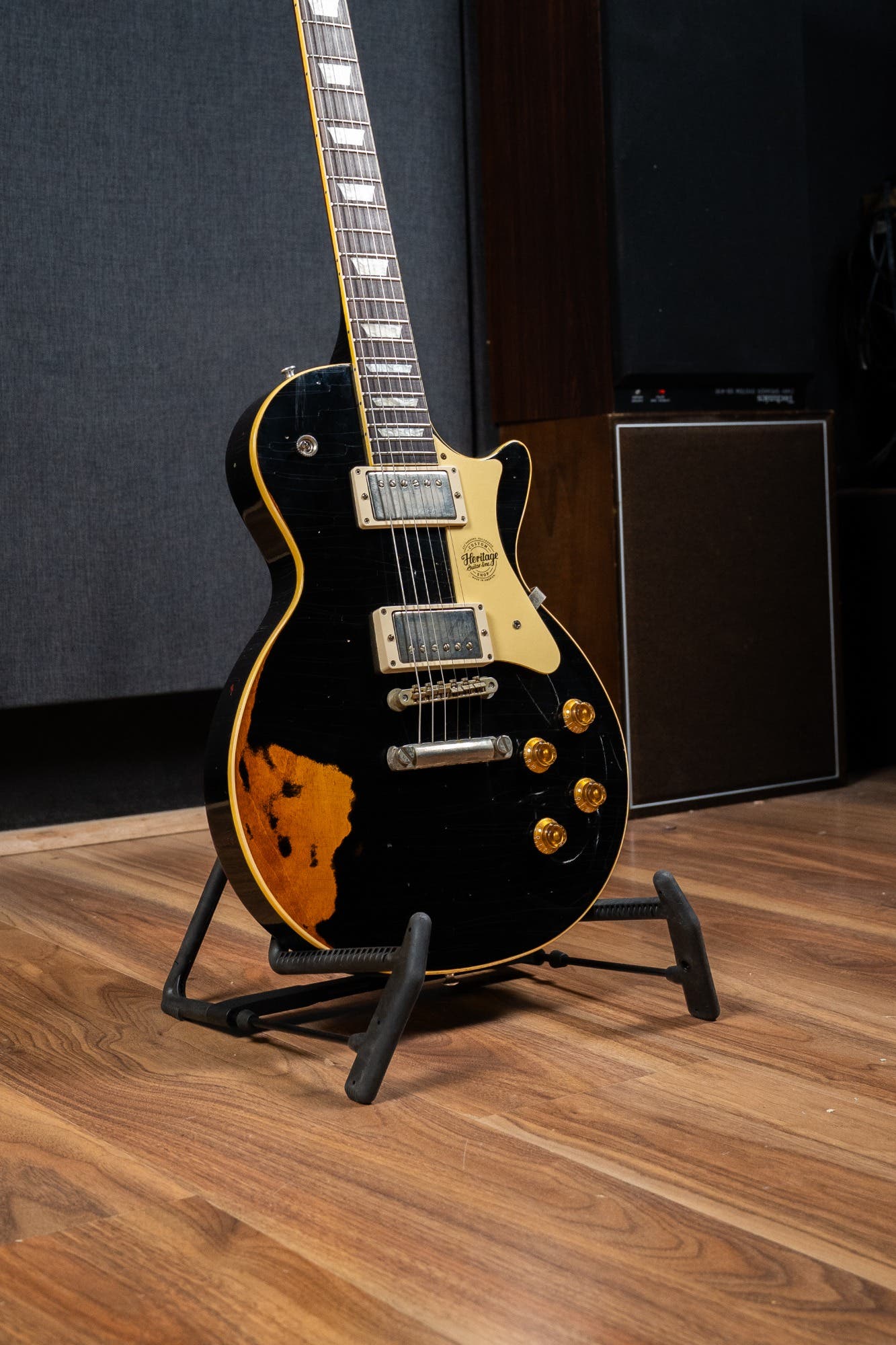 Heritage Custom Shop Factory Special H-150 Electric Guitar - Ebony over Dirty Lemon Burst (AA)