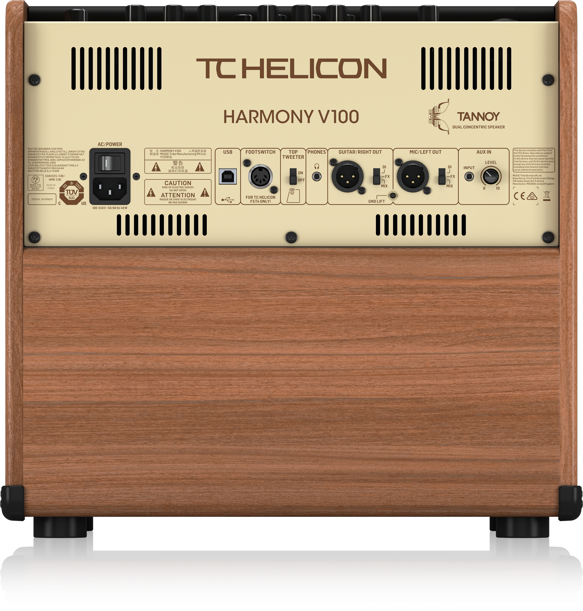TC Helicon Harmony V100 Acoustic Amplifier w/Built in Effects + Looper + Footswitch