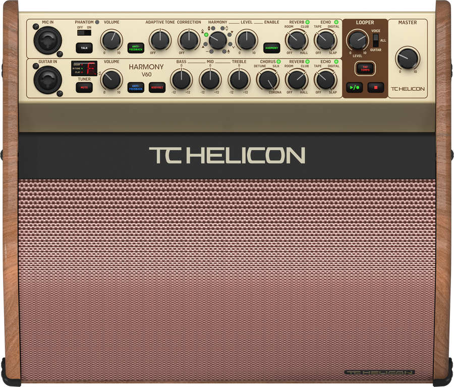 TC Helicon Harmony V60 Acoustic Amplifier w/Built in Effects + Looper + Footswitch