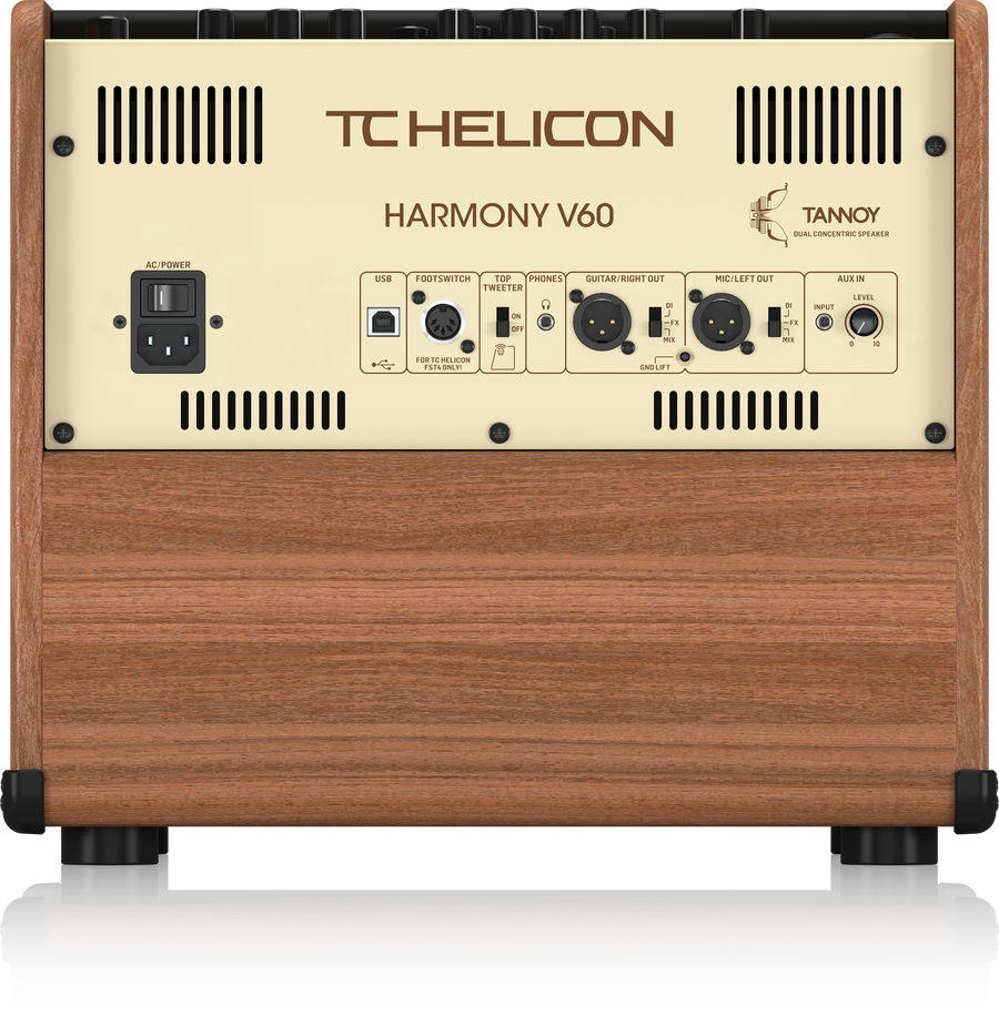 TC Helicon Harmony V60 Acoustic Amplifier w/Built in Effects + Looper + Footswitch