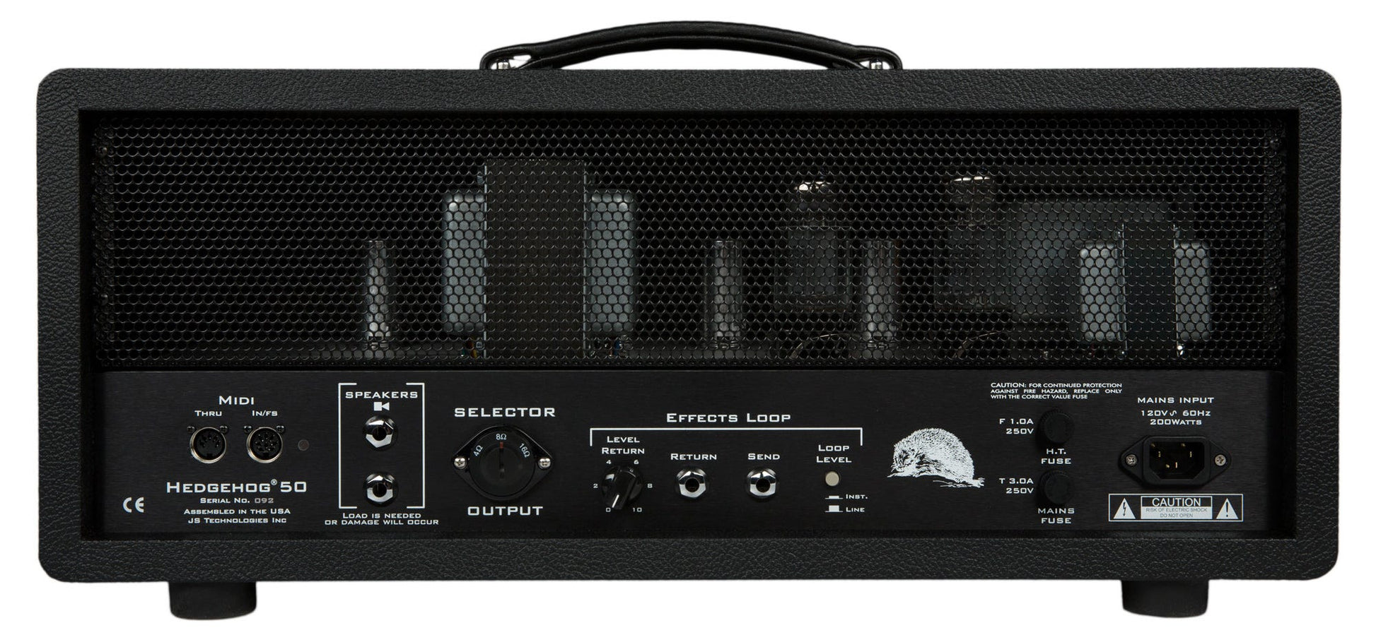 Suhr Hedgehog 50 Guitar Amplifier Head - Black Tolex