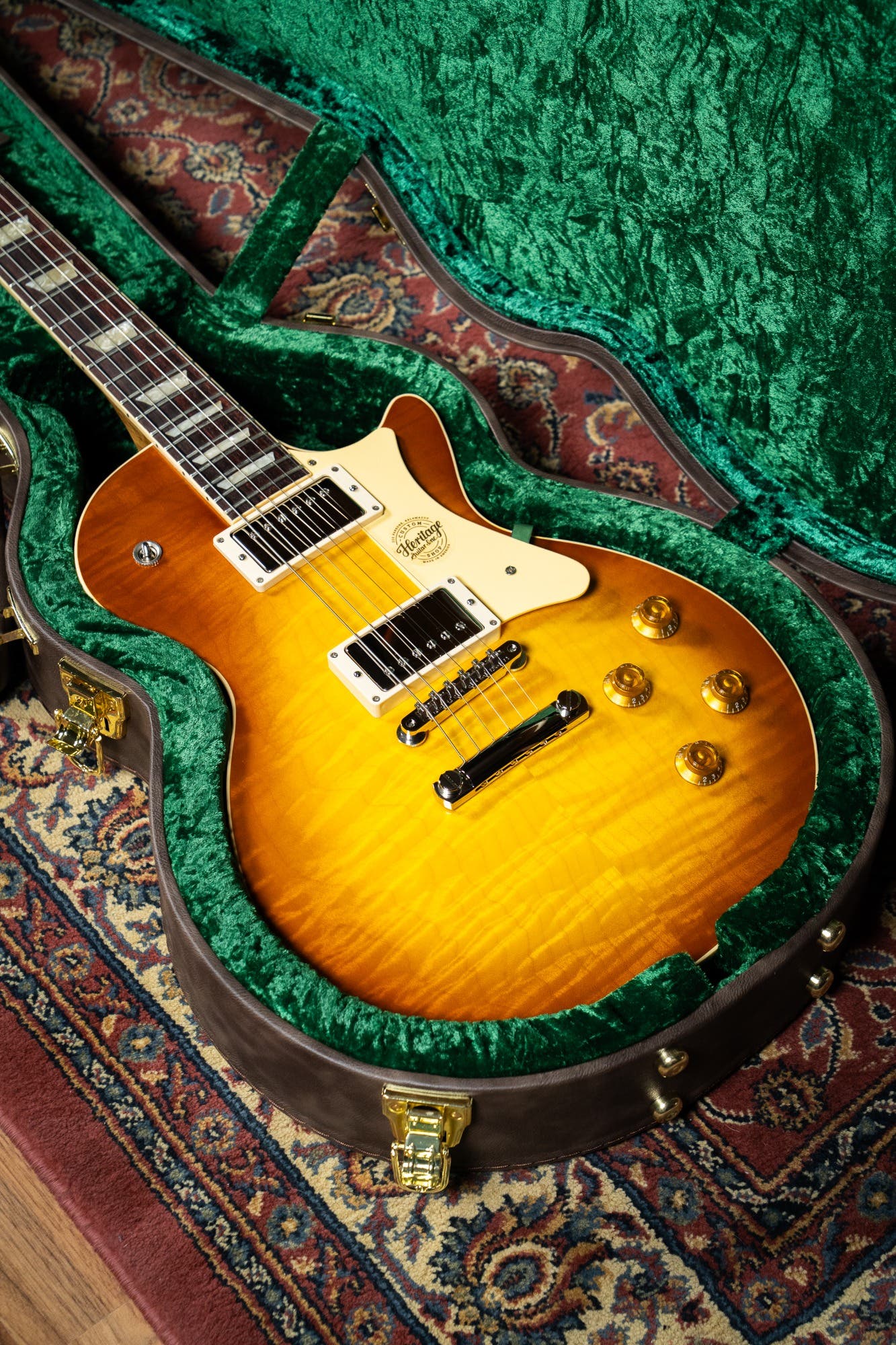 Heritage Custom Shop Factory Special H-150 Black Limba Electric Guitar - Honey Burst