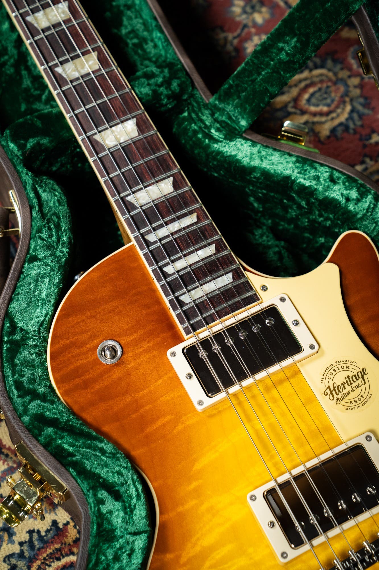 Heritage Custom Shop Factory Special H-150 Black Limba Electric Guitar - Honey Burst