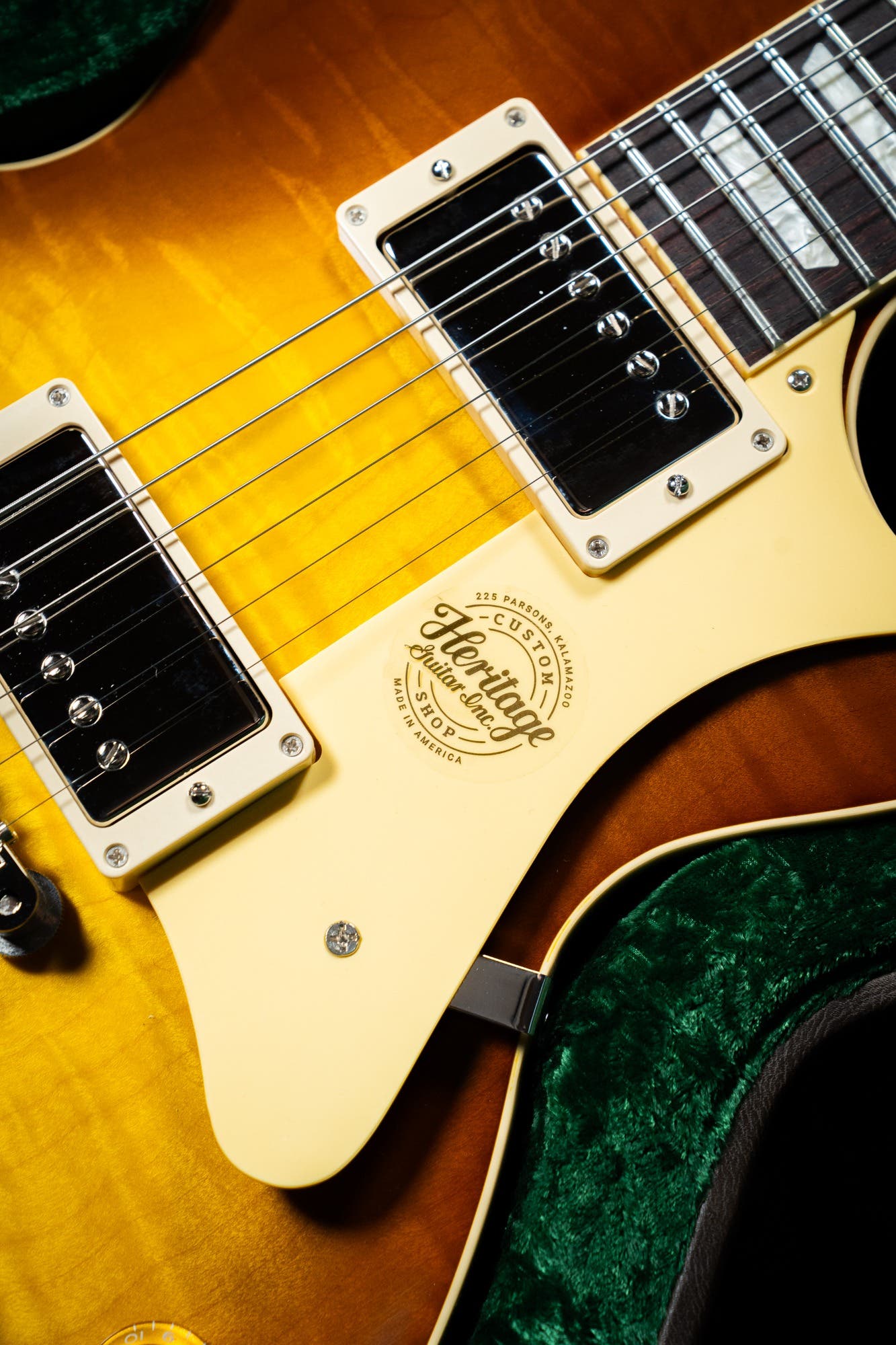 Heritage Custom Shop Factory Special H-150 Black Limba Electric Guitar - Honey Burst