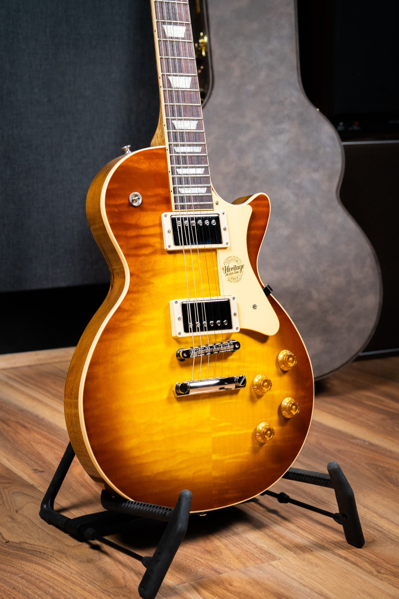 Heritage Custom Shop Factory Special H-150 Black Limba Electric Guitar - Honey Burst