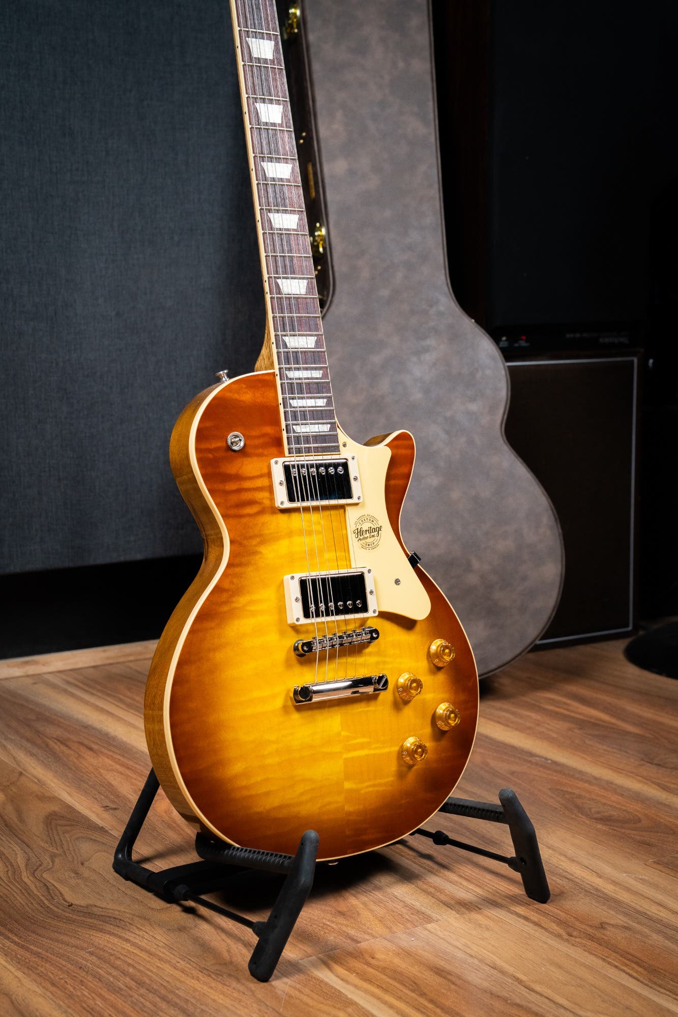 Heritage Custom Shop Factory Special H-150 Black Limba Electric Guitar - Honey Burst