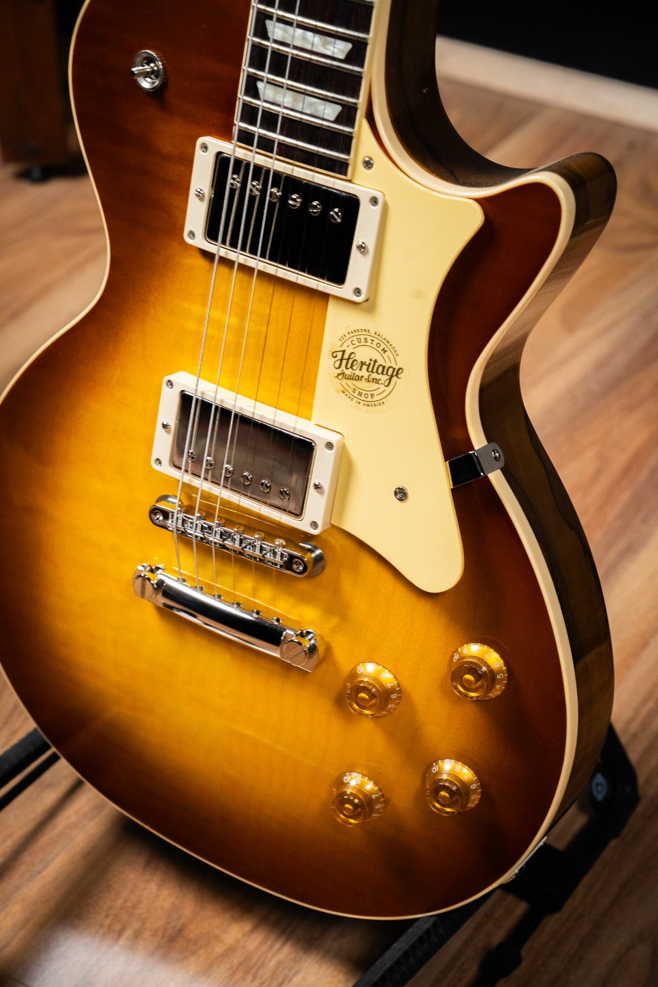 Heritage Custom Shop Factory Special H-150 Black Limba Electric Guitar - Honey Burst