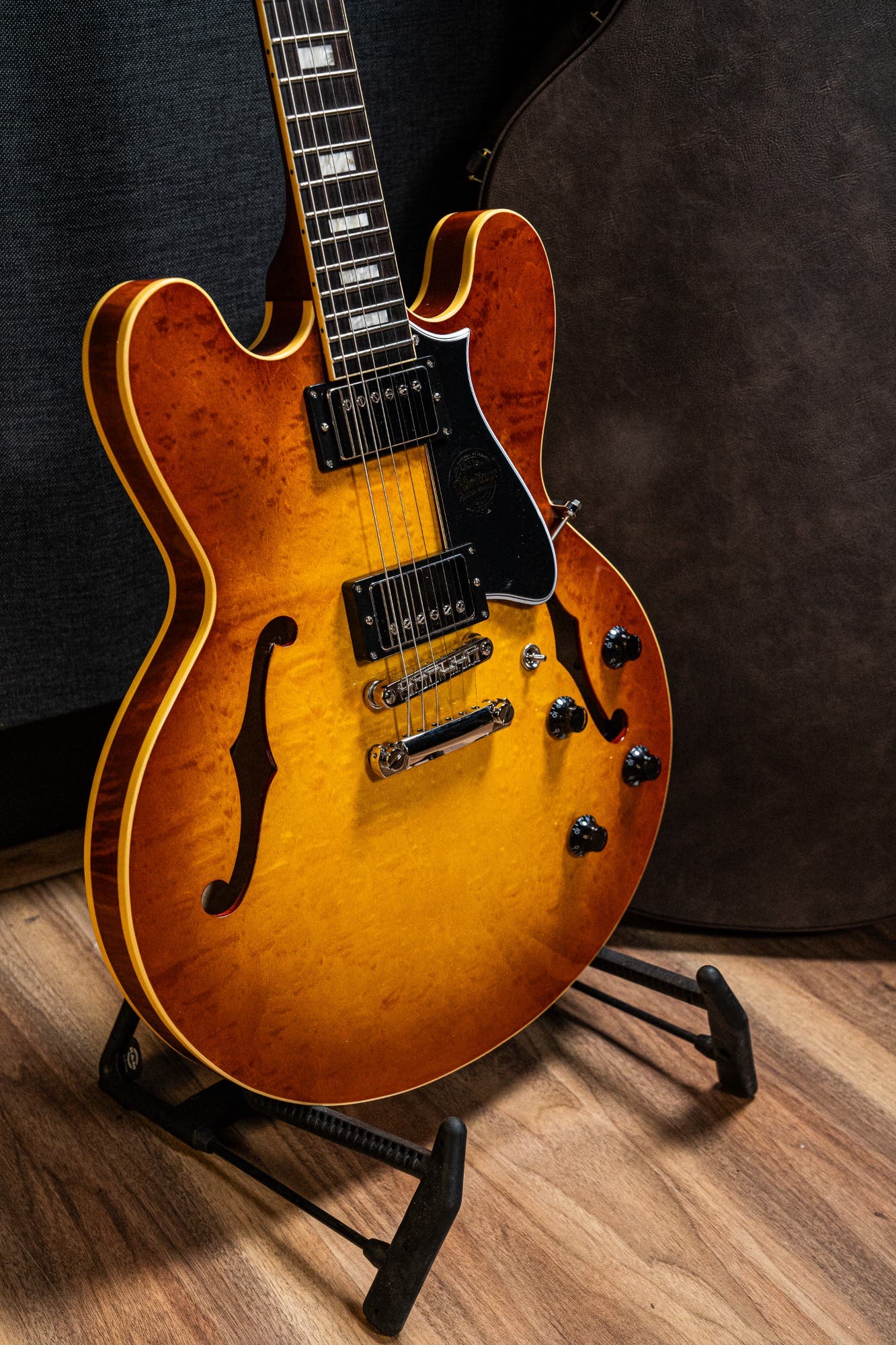 Heritage Custom Shop Core H-535 Blistered Maple Electric Guitar w/Case - Almond Sunburst