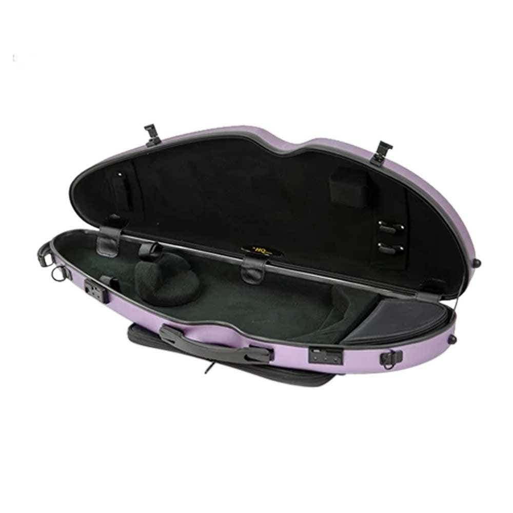 HQ POLYCARBONATE HALF MOON VIOLIN CASE 4/4 BRUSHED MAUVE
