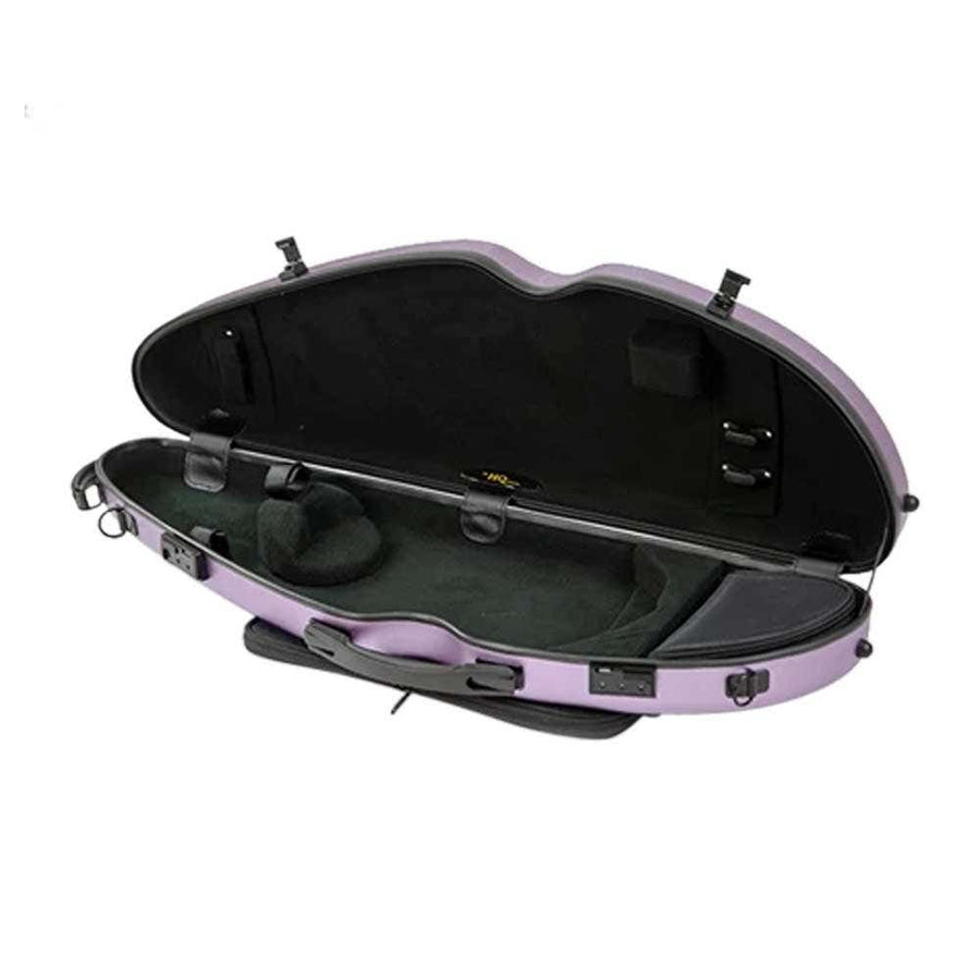 HQ POLYCARBONATE HALF MOON VIOLIN CASE 4/4 BRUSHED MAUVE