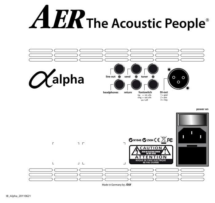 AER Alpha 40w Acoustic Guitar Amp