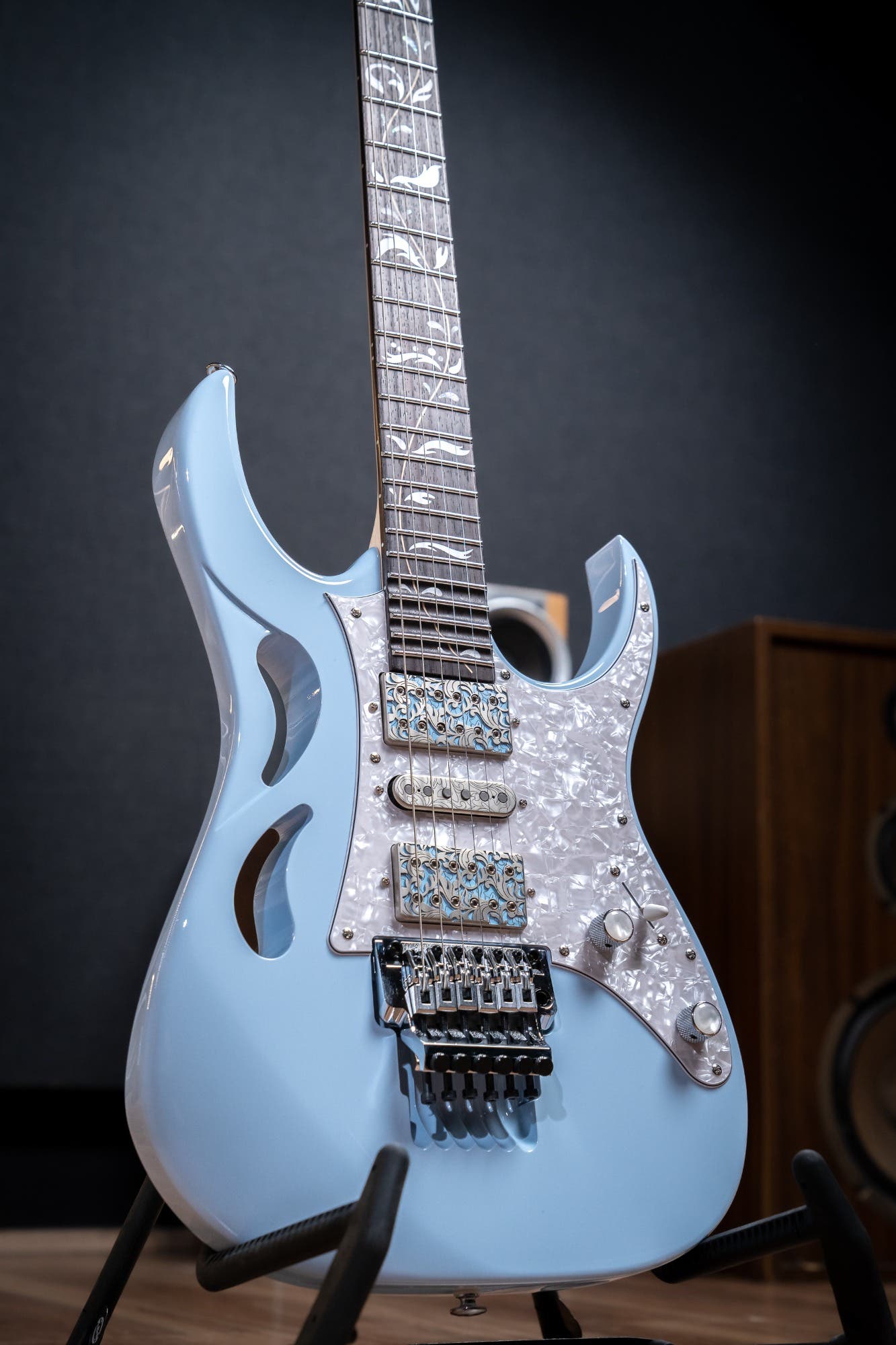 Ibanez PIA3761C BLP Steve Vai Signature Model Electric Guitar w/Case - Blue Powder