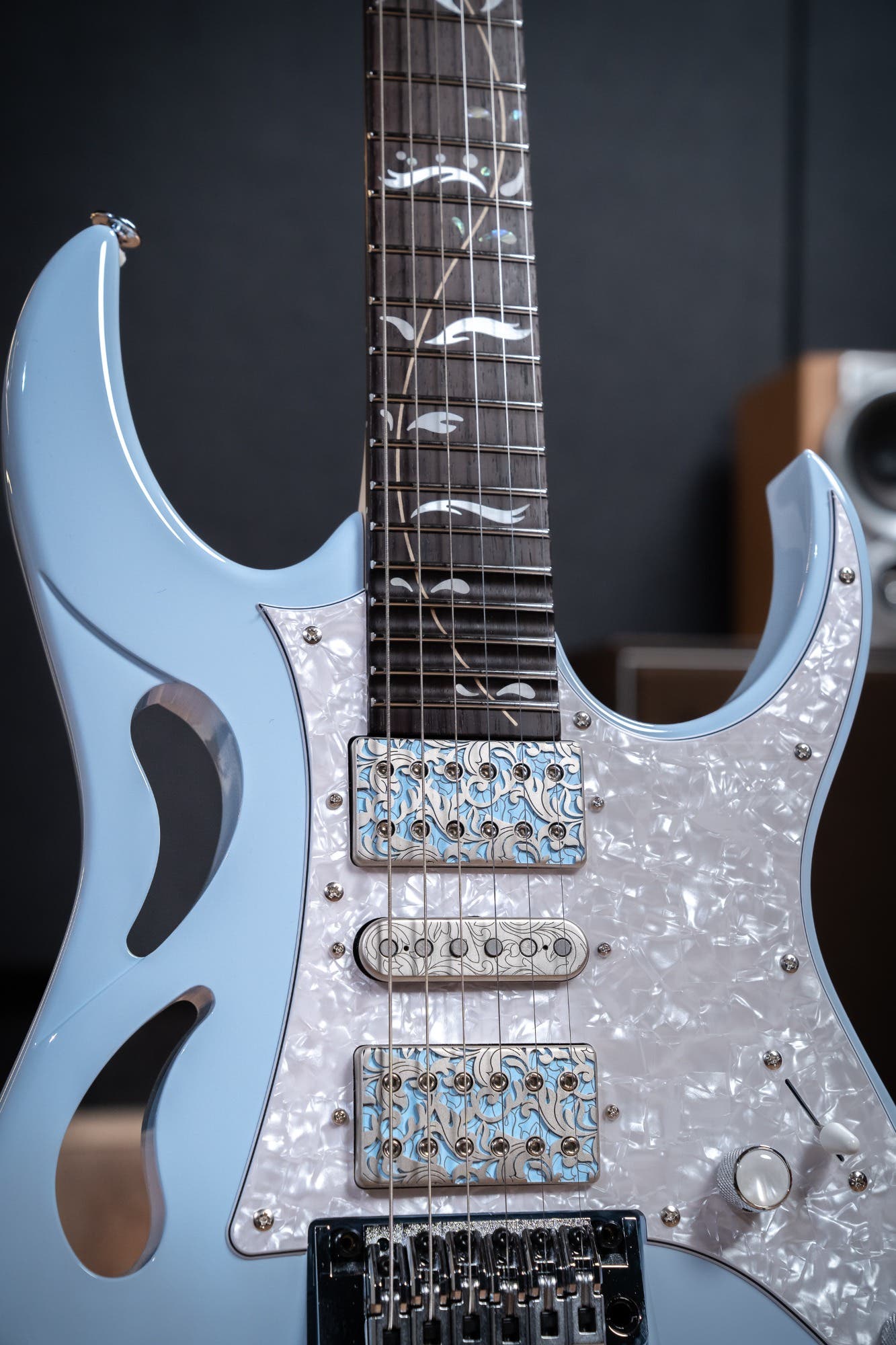 Ibanez PIA3761C BLP Steve Vai Signature Model Electric Guitar w/Case - Blue Powder