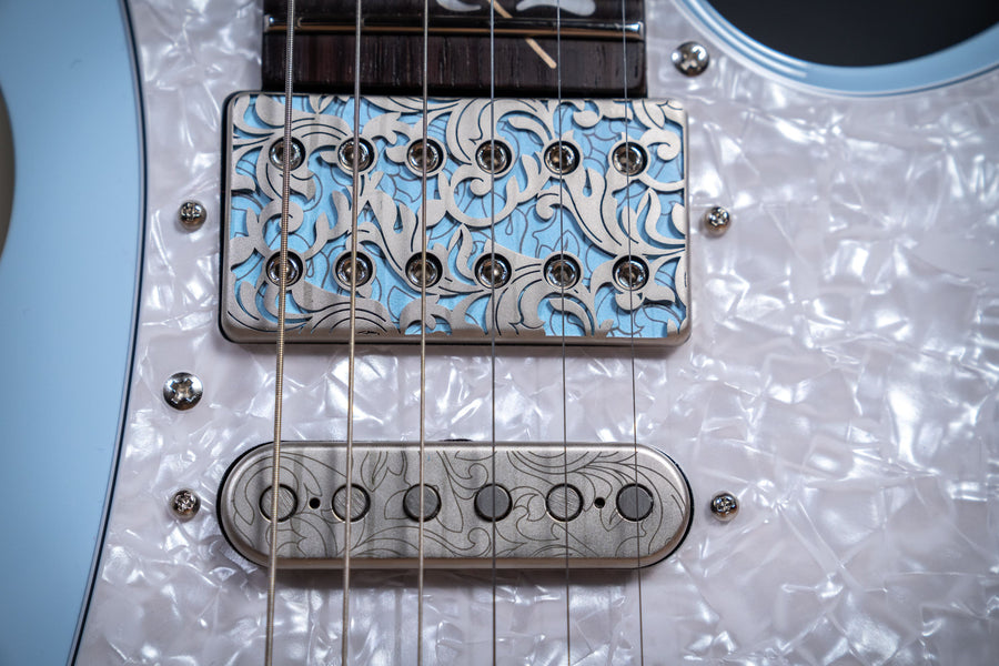 Ibanez PIA3761C BLP Steve Vai Signature Model Electric Guitar w/Case - Blue Powder