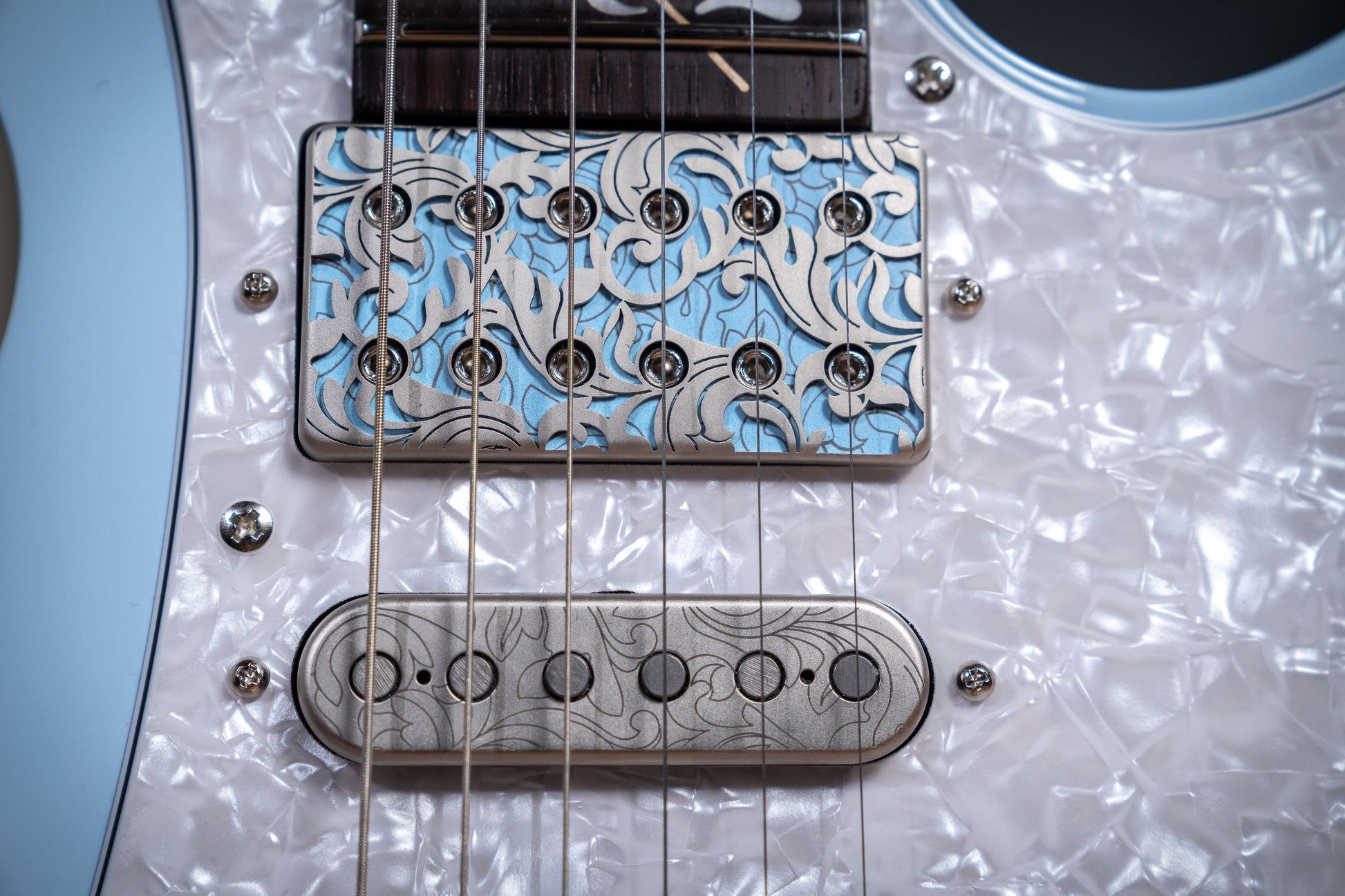 Ibanez PIA3761C BLP Steve Vai Signature Model Electric Guitar w/Case - Blue Powder