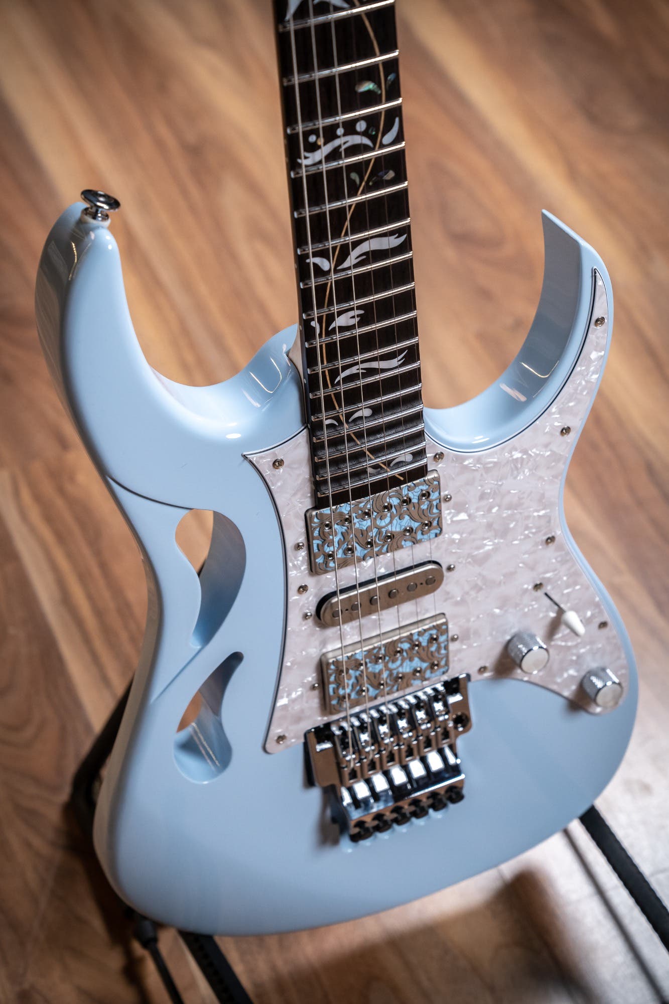 Ibanez PIA3761C BLP Steve Vai Signature Model Electric Guitar w/Case - Blue Powder