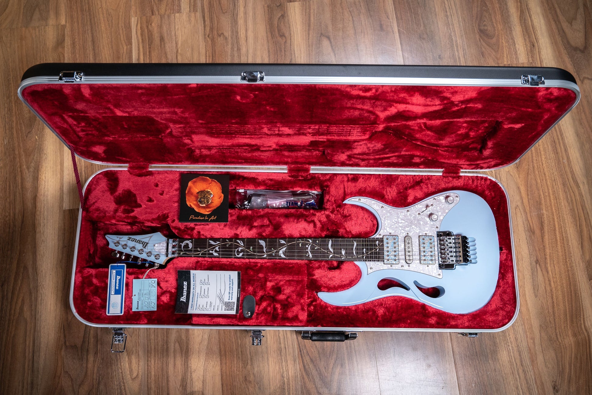 Ibanez PIA3761C BLP Steve Vai Signature Model Electric Guitar w/Case - Blue Powder