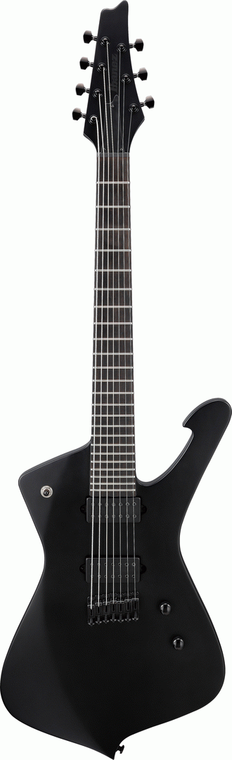 Ibanez Iron Label Iceman ICTB721 7-String Guitar w/Gigbag - Black Flat