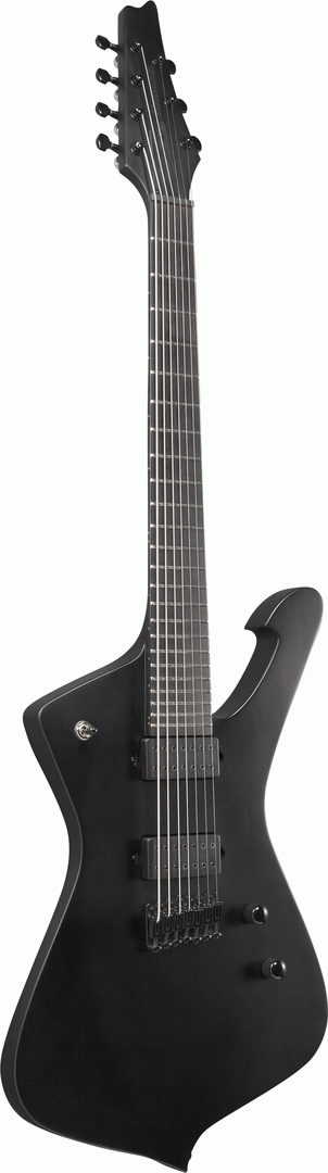 Ibanez Iron Label Iceman ICTB721 7-String Guitar w/Gigbag - Black Flat