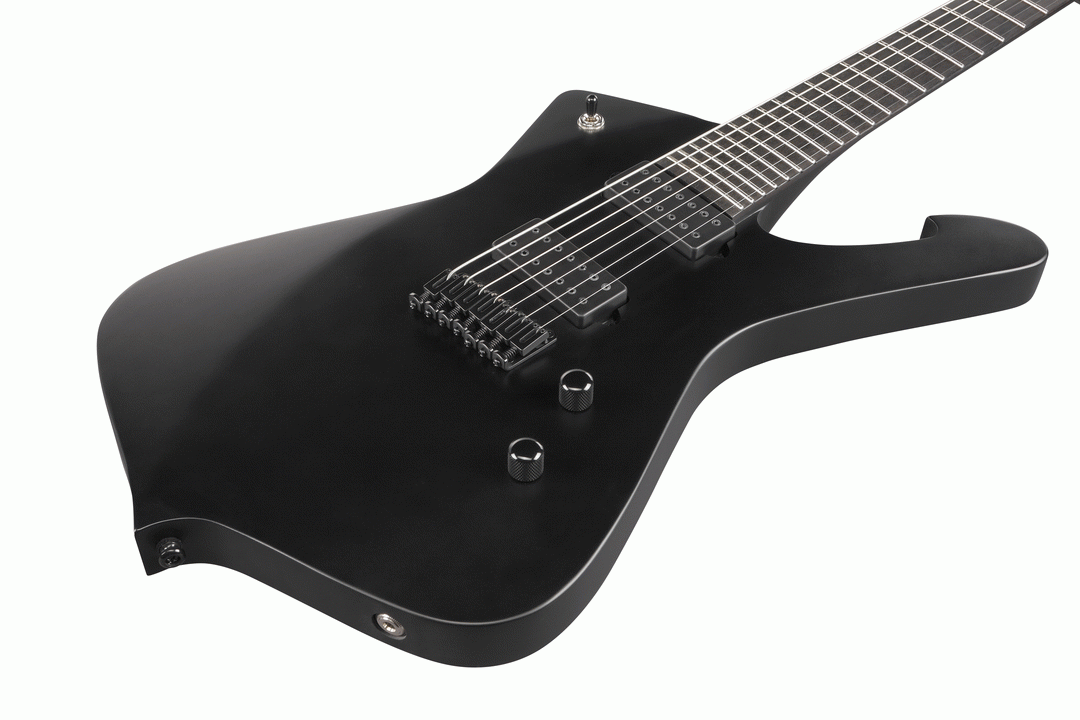 Ibanez Iron Label Iceman ICTB721 7-String Guitar w/Gigbag - Black Flat