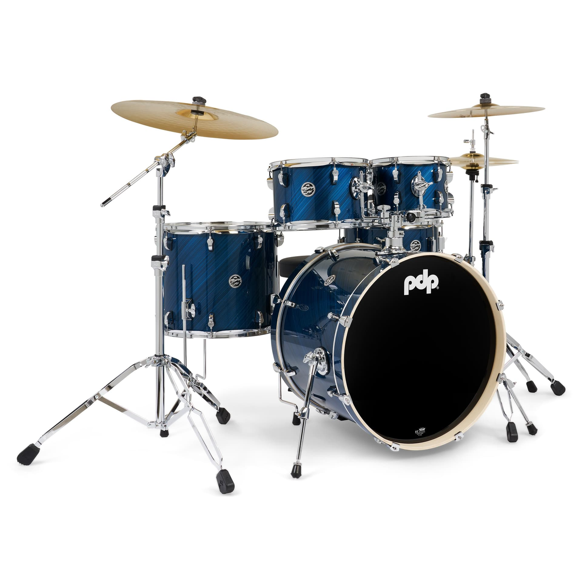 PDP Mainstage 5pc Drum Kit w/HW + Cymbals - TW Blue Steel