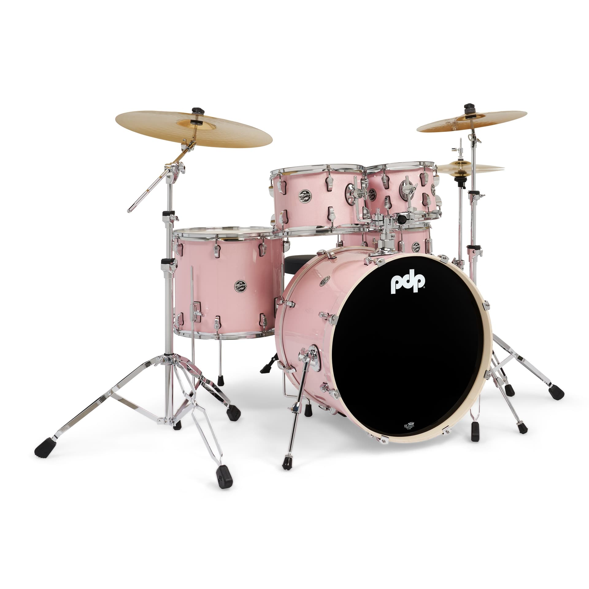 PDP Mainstage 5pc Drum Kit w/HW + Cymbals - Pale Rose