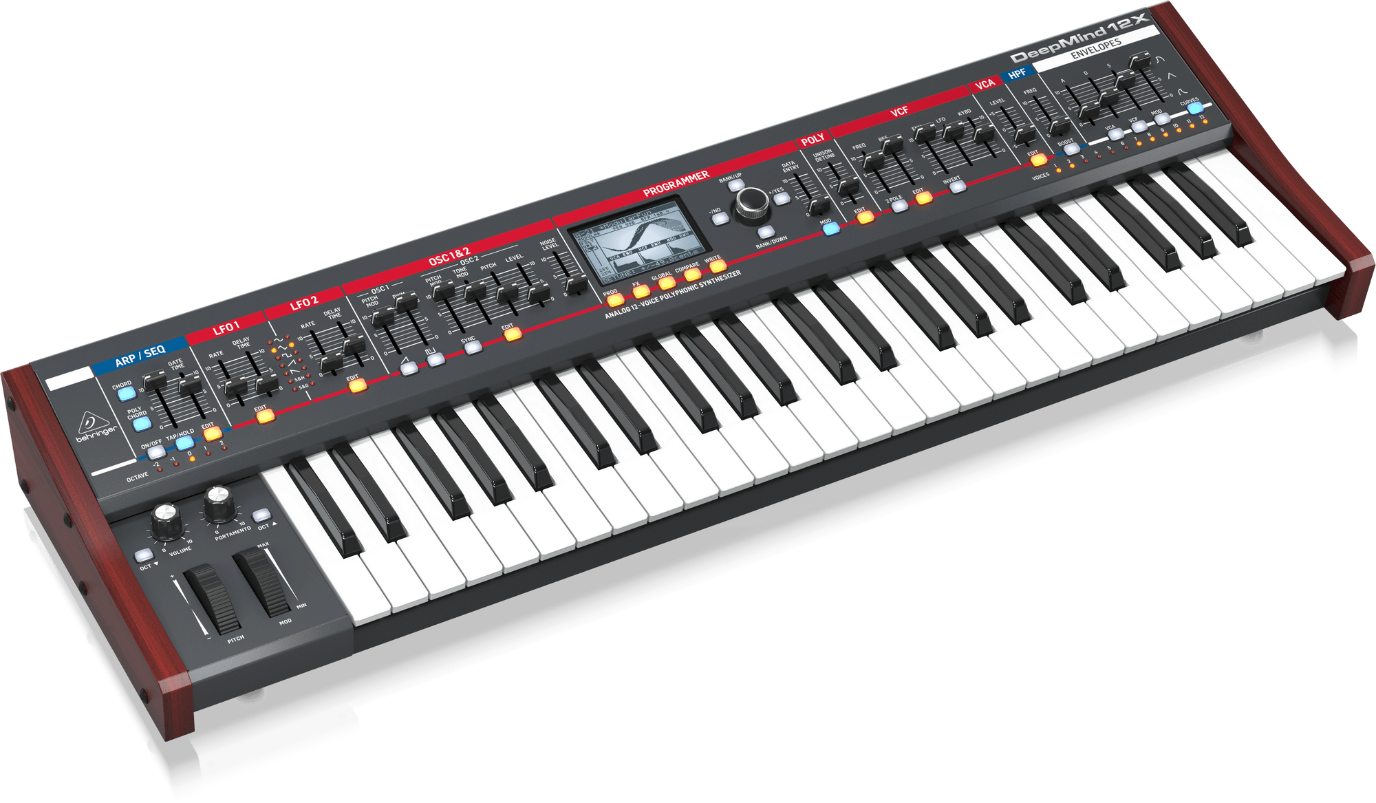 Behringer DeepMind 12X True Analog 12-Voice Polyphonic Synth Keyboard ...